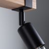 Plafonnier Acier Bois/Noir E27 2 Zuca