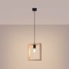 Suspension Acier Bois Naturel E27 1 Aries