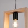 Suspension Acier Bois Naturel E27 1 Aries