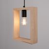 Suspension Acier Bois Naturel E27 1 Aries
