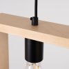 Suspension Acier Bois Naturel E27 1 Aries