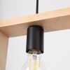 Suspension Acier Bois Naturel E27 1 Aries