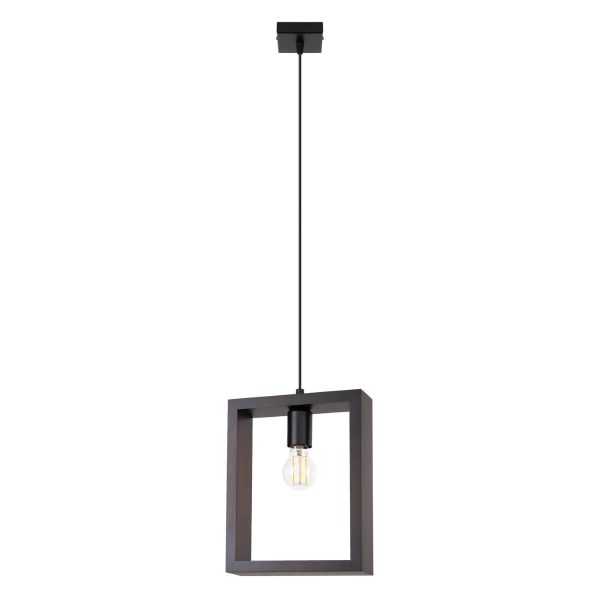 Suspension Acier Wengé E27 1 Aries