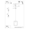 Suspension Acier Wengé E27 1 Aries
