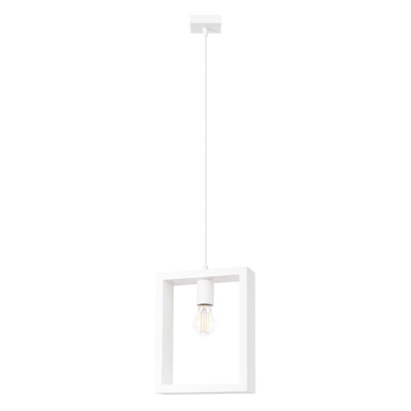 Suspension Acier Blanc E27 1 Aries