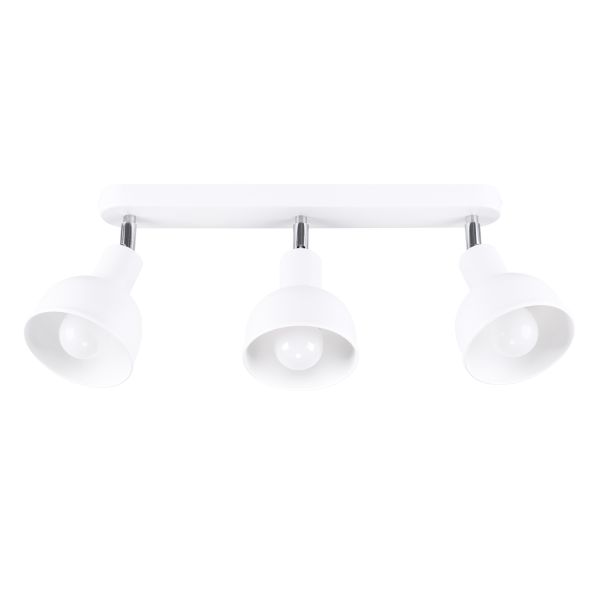 Plafonnier Acier Blanc E27 3 Elba