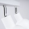 Plafonnier Acier Blanc E27 3 Elba