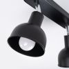 Plafonnier Acier Noir E27 2 Elba
