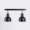 Plafonnier Acier Noir E27 2 Elba