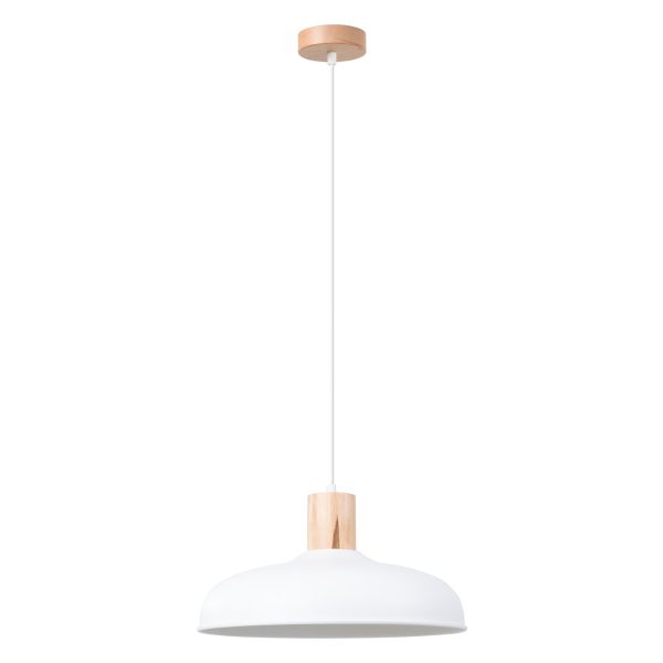 Suspension Acier Blanc E27 1 Indy