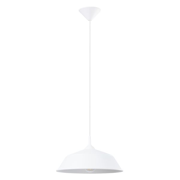 Suspension Acier Blanc E27 1 Frika