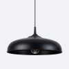 Suspension Acier Noir E27 1 Gina