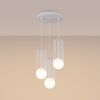 Lustre Acier Blanc G9 3 Brina