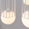 Lustre Acier Blanc G9 3 Brina