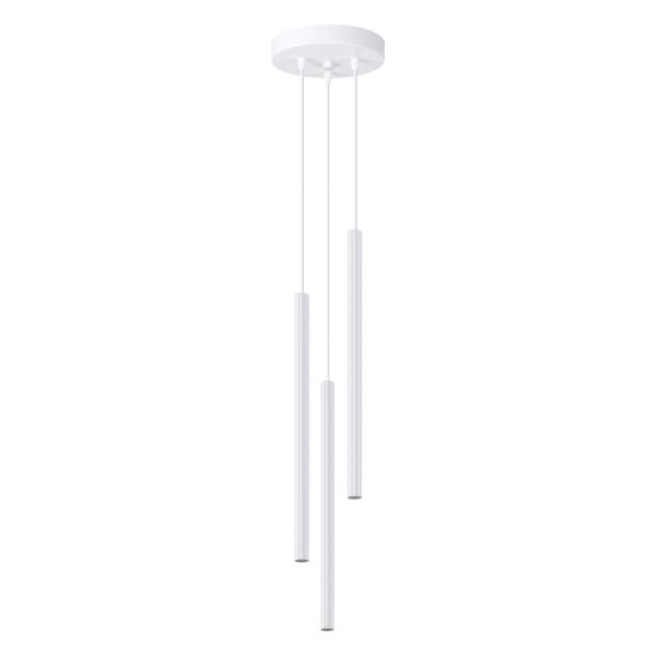 Lustre Acier Blanc G9 3 Arche