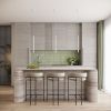 Lustre Acier Blanc G9 3 Arche