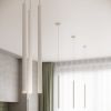 Lustre Acier Blanc G9 3 Arche