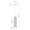 Lustre Acier Noir G9 3 Arche