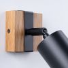 Applique Acier Noir/Bois Naturel GU10 1 Fager