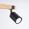 Plafonnier Acier Noir/Bois Naturel GU10 2 Fager