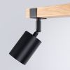 Plafonnier Acier Noir/Bois Naturel GU10 2 Fager