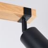 Plafonnier Acier Noir/Bois Naturel GU10 2 Fager