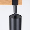 Plafonnier Acier Noir/Bois Naturel GU10 2 Fager