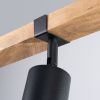 Plafonnier Acier Noir/Bois Naturel GU10 3 Fager