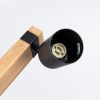 Plafonnier Acier Noir/Bois Naturel GU10 3 Fager