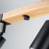 Plafonnier Acier Noir/Bois Naturel GU10 4 Fager