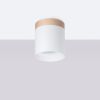 Plafonnier Bois Blanc/Bois Naturel GU10 1 Rif