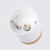 Plafonnier Bois Blanc/Bois Naturel GU10 1 Rif
