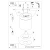 Plafonnier Bois Blanc/Bois Naturel GU10 1 Rif
