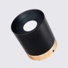 Plafonnier Bois Noir/Bois Naturel GU10 1 Rif