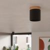 Plafonnier Bois Noir/Bois Naturel GU10 1 Rif