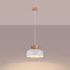 Suspension Bois Blanc/Bois Naturel E27 1 Marion
