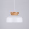 Suspension Bois Blanc/Bois Naturel E27 1 Marion