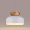 Suspension Bois Blanc/Bois Naturel E27 1 Marion