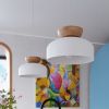 Suspension Bois Blanc/Bois Naturel E27 1 Marion