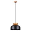 Suspension Bois Noir/Bois Naturel E27 1 Marion