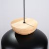Suspension Bois Noir/Bois Naturel E27 1 Marion