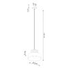 Suspension Bois Noir/Bois Naturel E27 1 Marion
