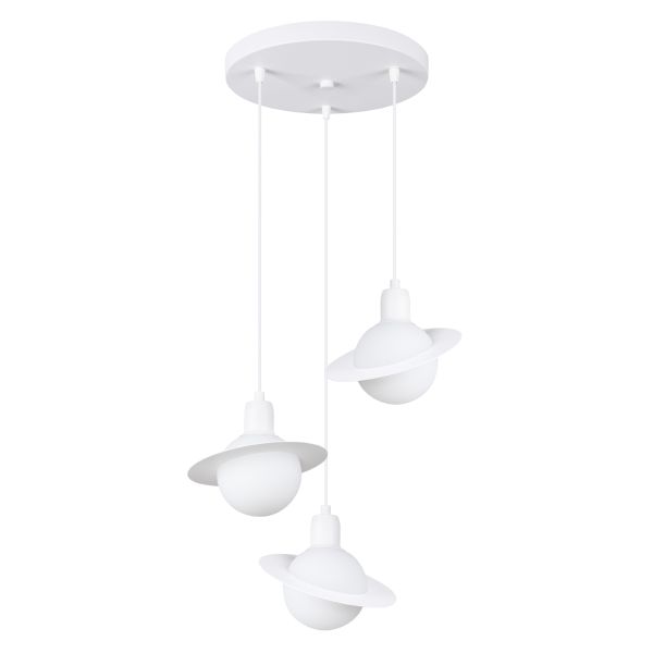 Lustre Acier Blanc G9 3 Hyperion