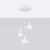 Lustre Acier Blanc G9 3 Hyperion