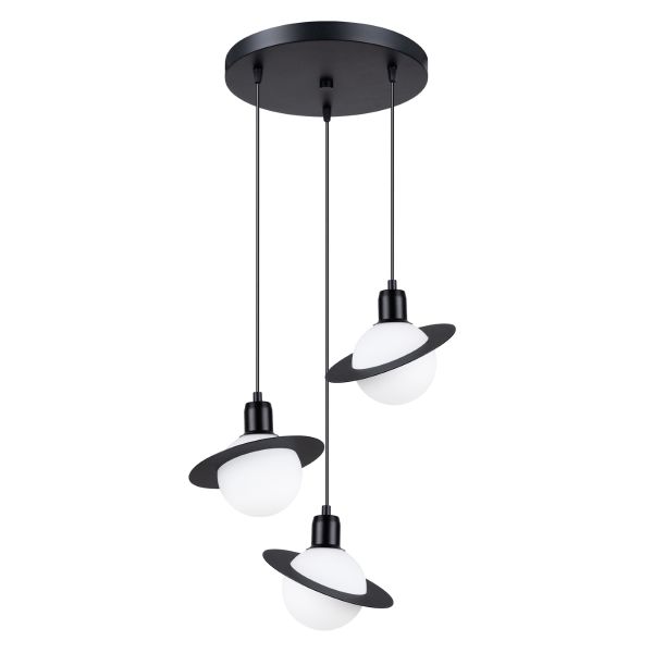 Lustre Acier Noir G9 3 Hyperion
