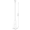 Lustre Acier Blanc E27 1 Nicus