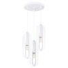 Suspension Acier Blanc E27 3 Nicus