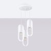 Suspension Acier Blanc E27 3 Nicus