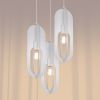 Suspension Acier Blanc E27 3 Nicus