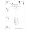 Suspension Acier Blanc E27 3 Nicus